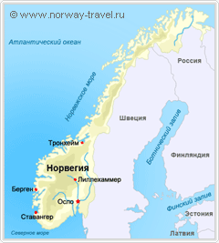 карта норвегии